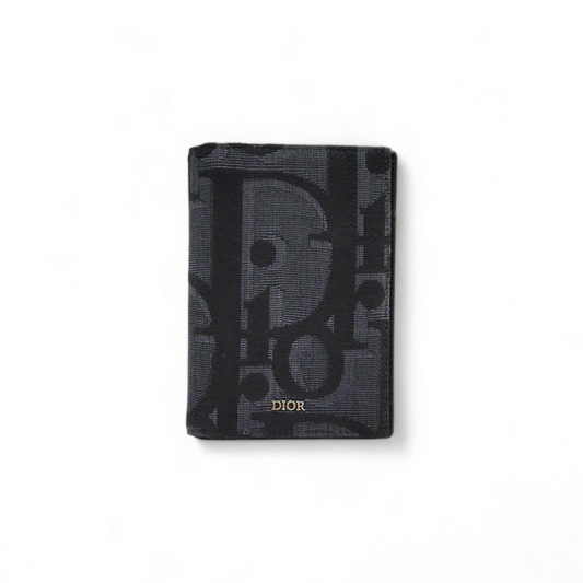 Christian Dior Passport Case 10-B0-0263 Black Rank B