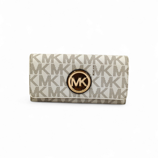 MICHAEL KORS Long Wallet 35F7GTVW9L *stain*White Rank A