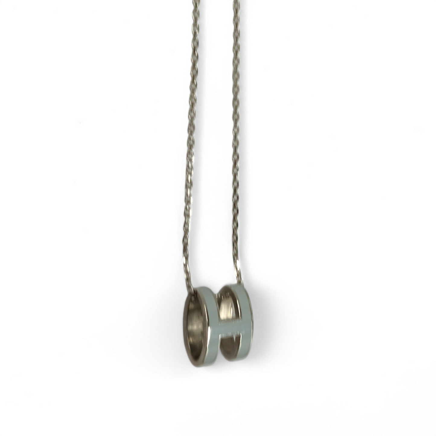 HERMES Necklace Sky Blue POP H Rank B