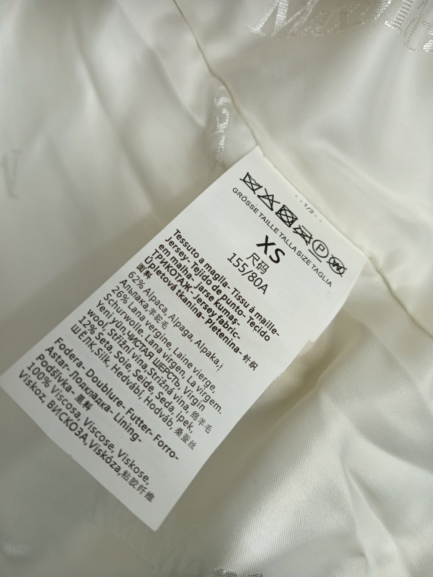 MaxMara Fur Coat XS Ivory Rank (B)