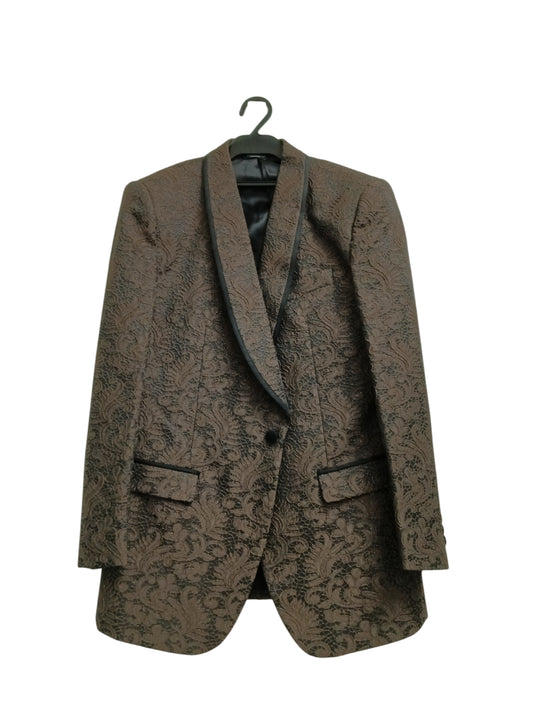 DOLCE&GABBANA JACKET 52 MENS BROWN/BLACK G2LL0T
