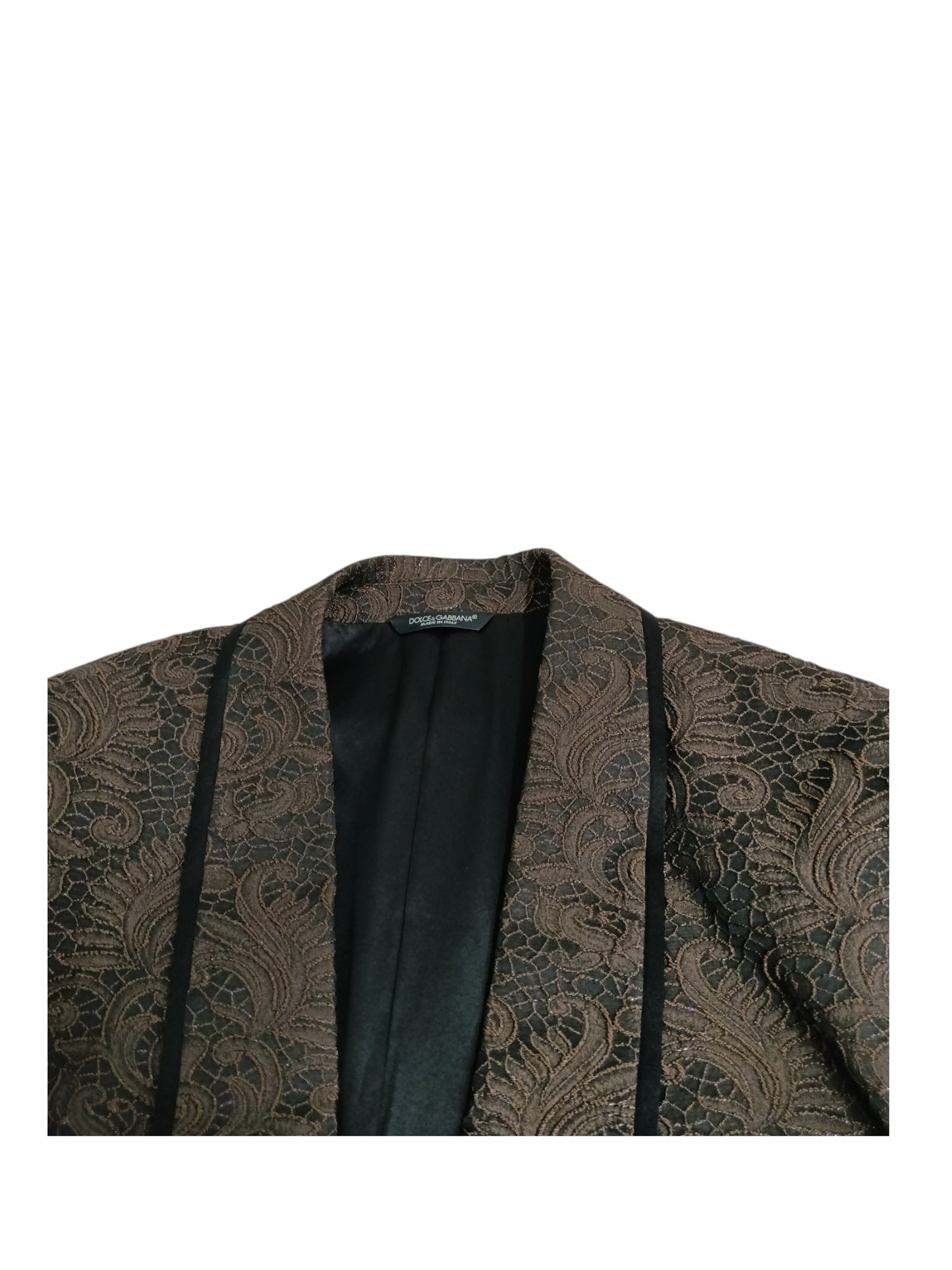 DOLCE&GABBANA JACKET 52 MENS BROWN/BLACK G2LL0T