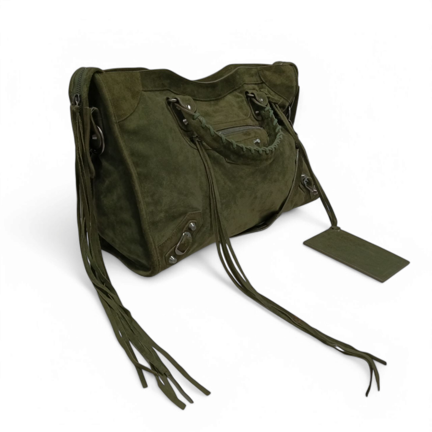 BALENCIAGA Handbag *Damage* Green 115748 Rank C