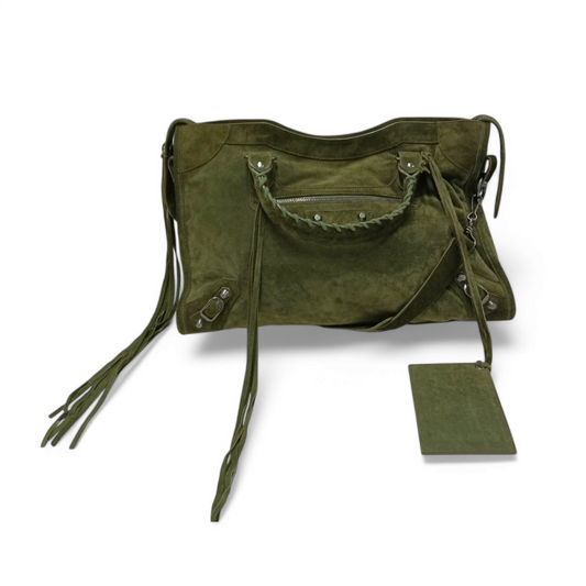 BALENCIAGA Handbag *Damage* Green 115748 Rank C