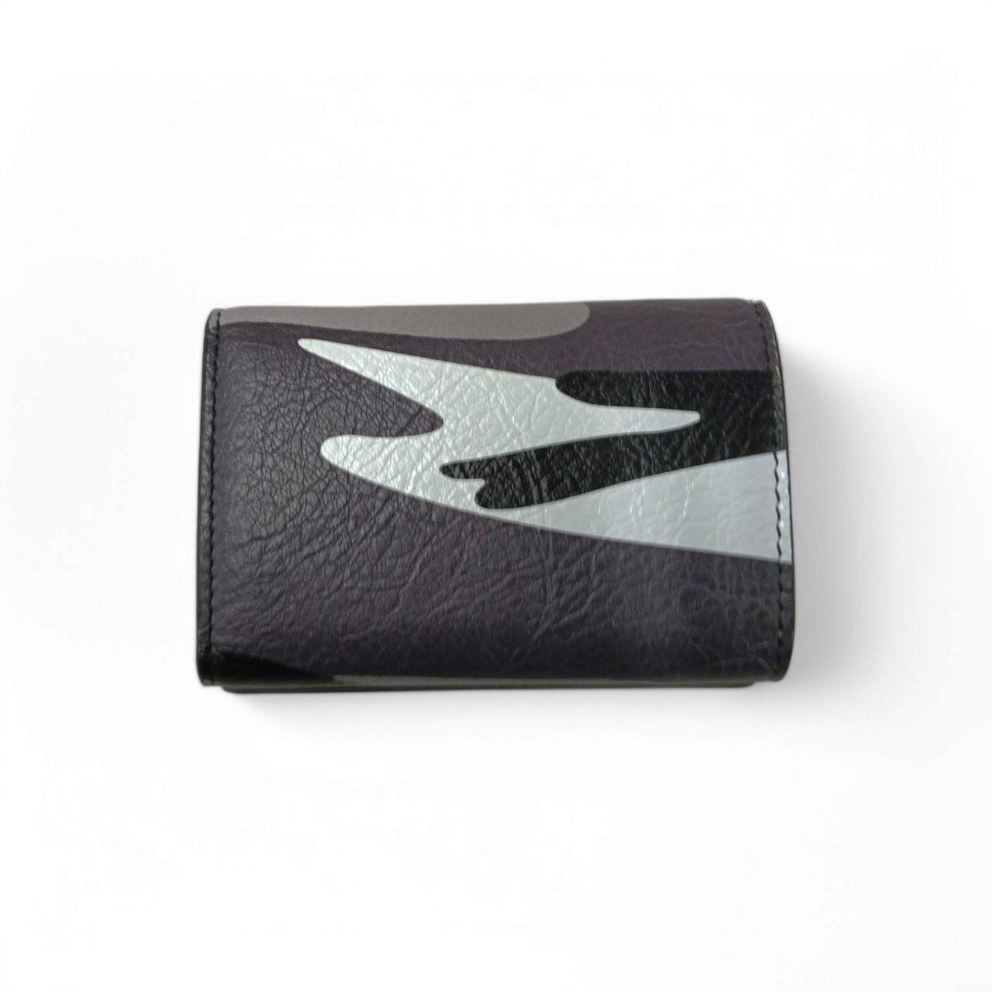 BALENCIAGA Wallet 594312 9061 Black/White Rank AB