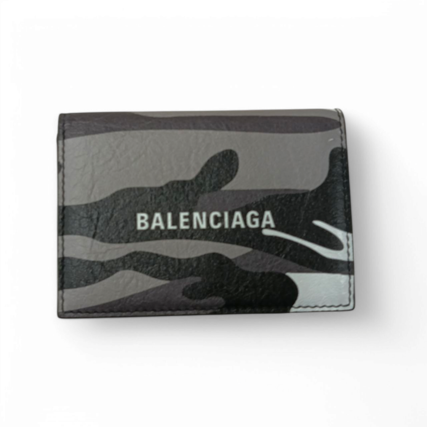 BALENCIAGA Wallet 594312 9061 Black/White Rank AB