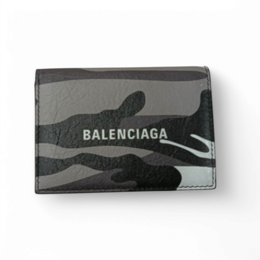 BALENCIAGA Wallet 594312 9061 Black/White Rank AB