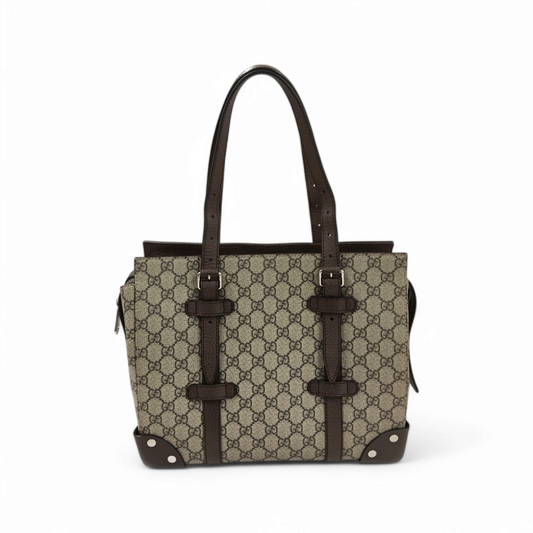 GUCCI Handbag GG SUPREME 643814 493492 Brown Rank A