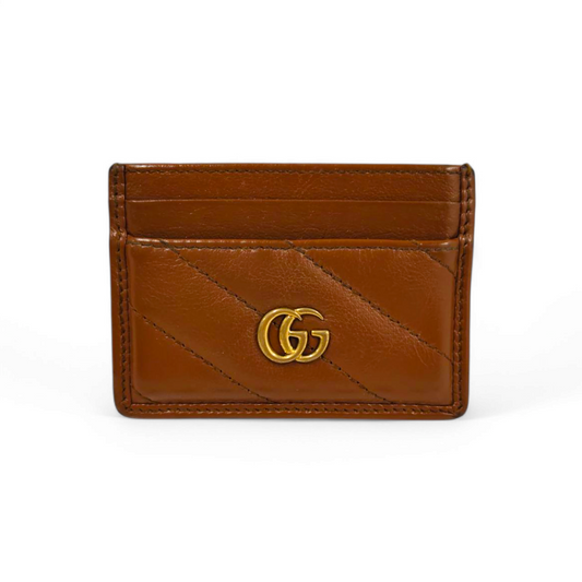 GUCCI Card Case Brown 443127 Rank B