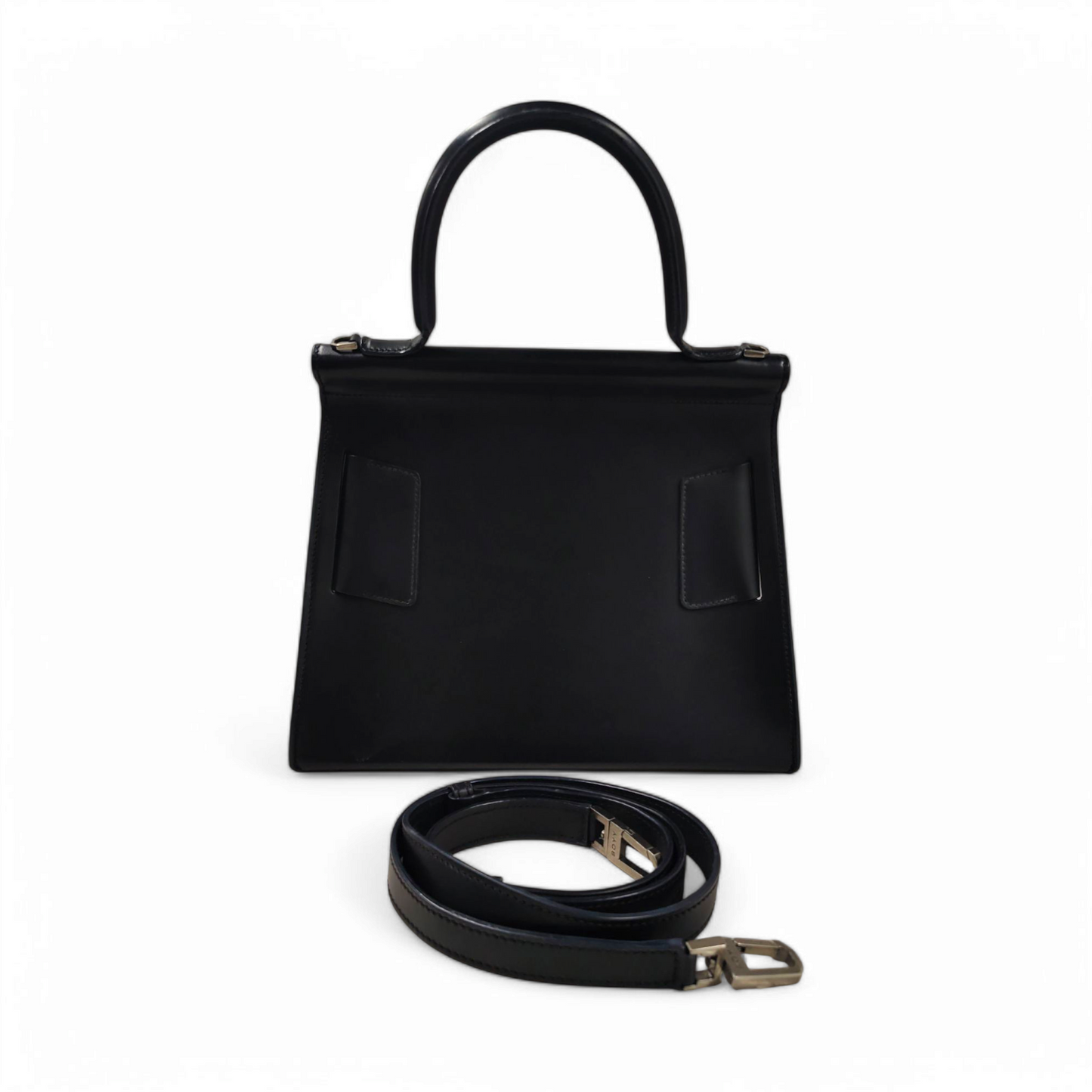BOYY 2WAY Bag Karl 28 Black *Stain/Damge* Rank B