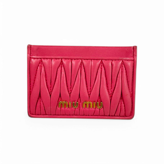 MIU MIU Card Case 5MC208 Pink 245 Rank B