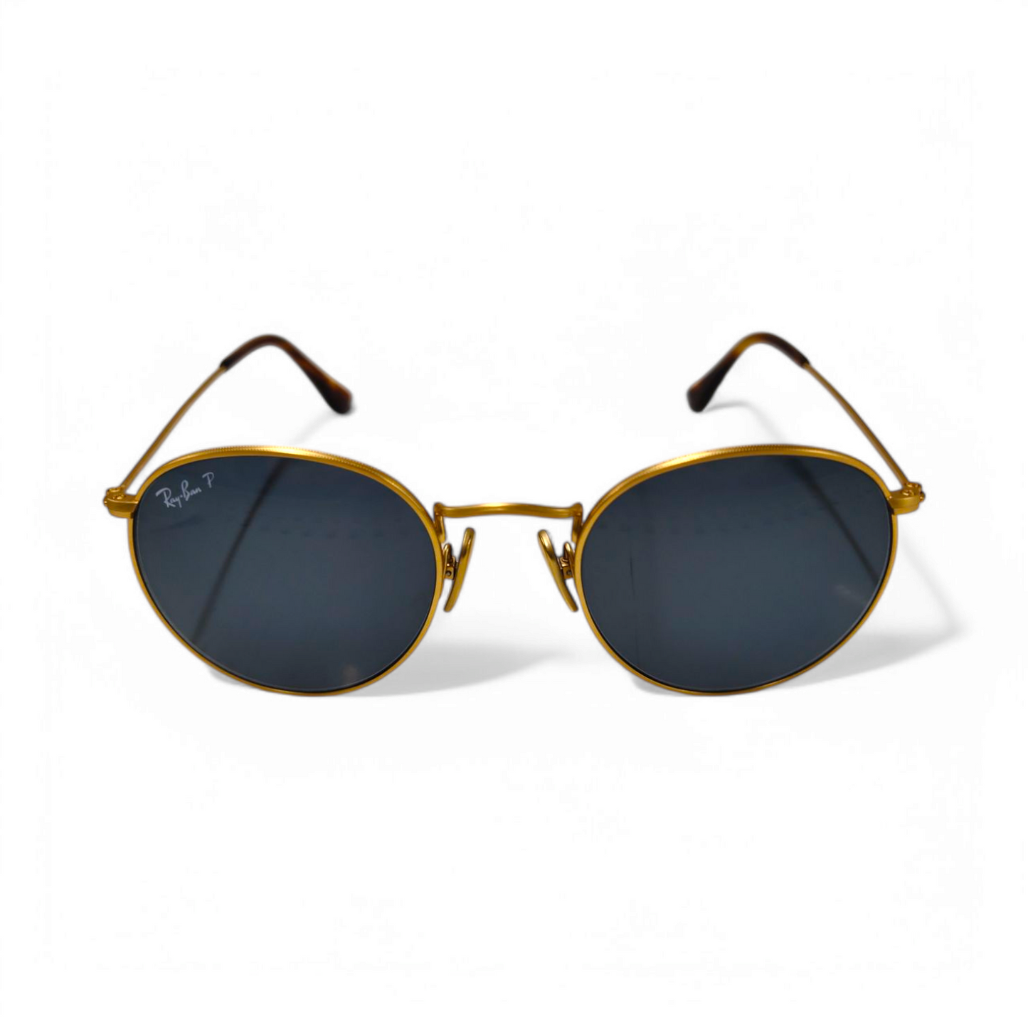 RAY-BAN Sunglasses RB8247 Gold With Cloth POLRIZED ROUND TITANIUM COLLECTION Rank B