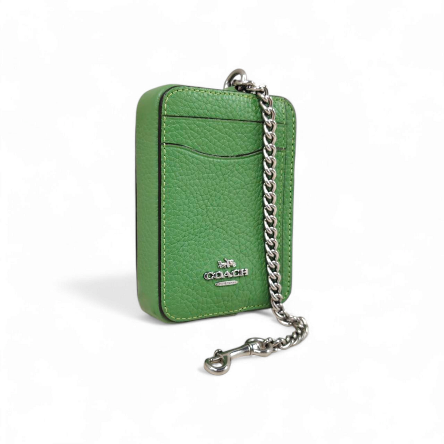 COACH Card Case A2477 Green *smal stain* Green Rank A