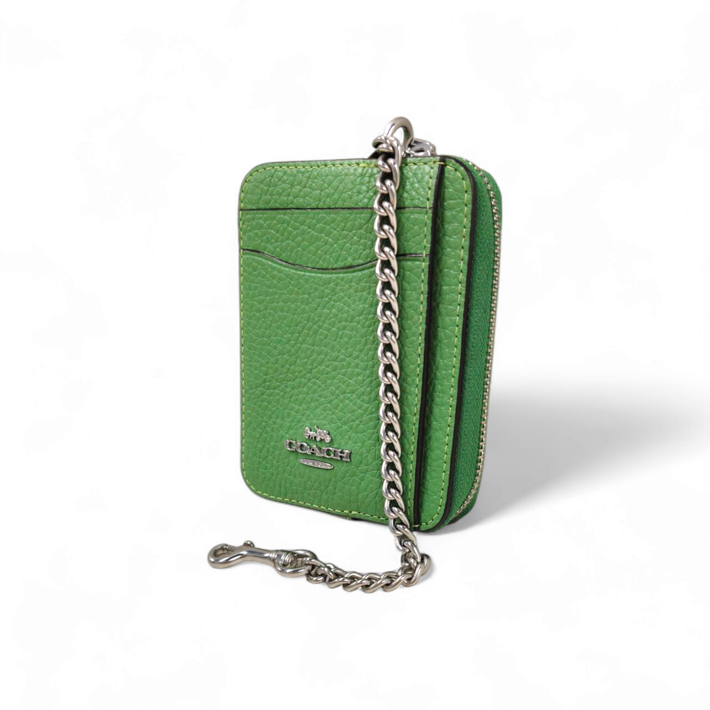 COACH Card Case A2477 Green *smal stain* Green Rank A