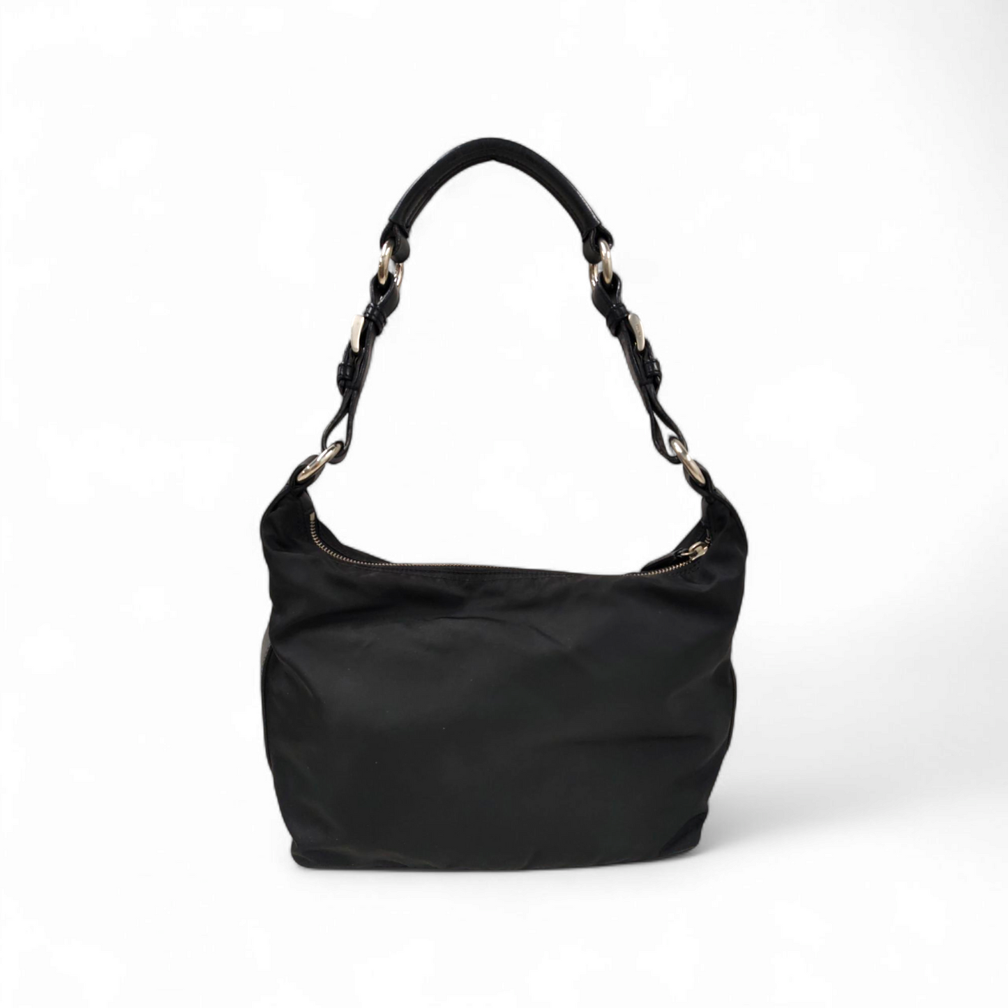 PRADA Handbag Bag Nylon *inside damage* Black Rank B