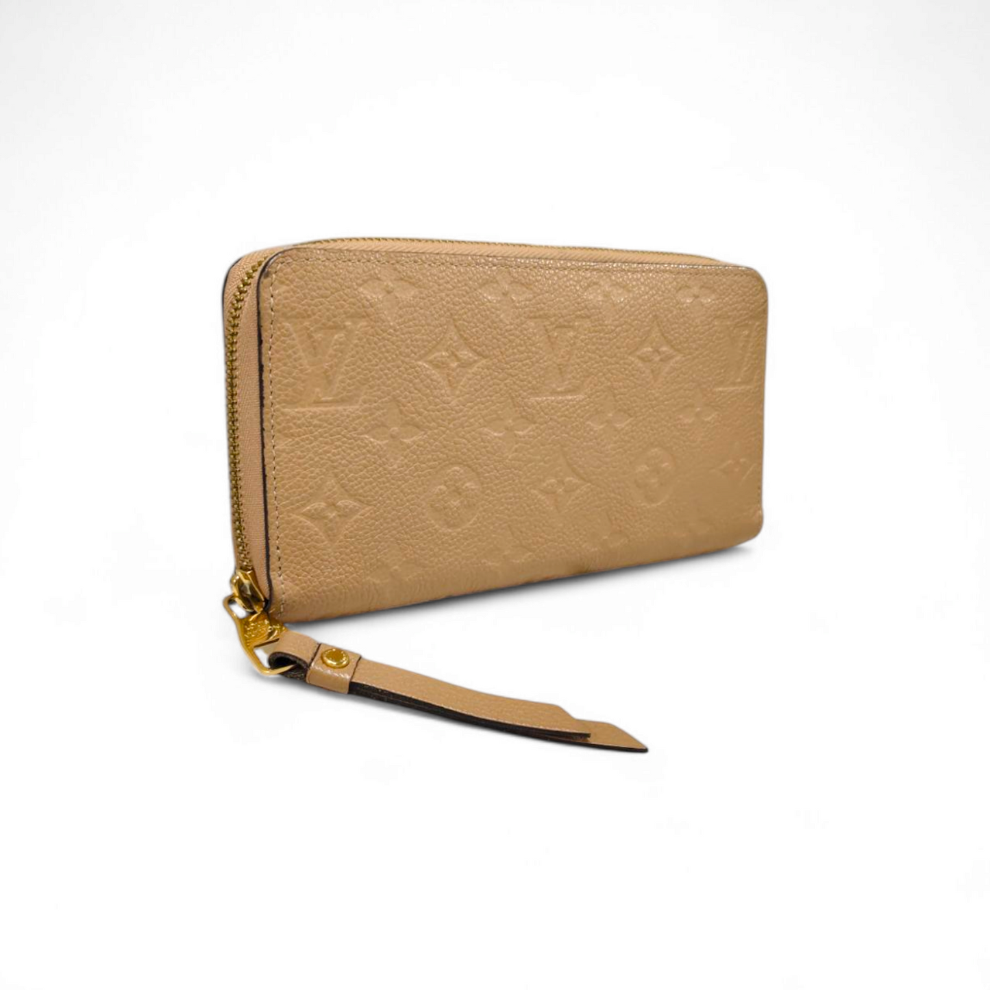 LOUIS VUITTON Wallet Brown SP4167 M69034 Zippy *Stain* Rank B