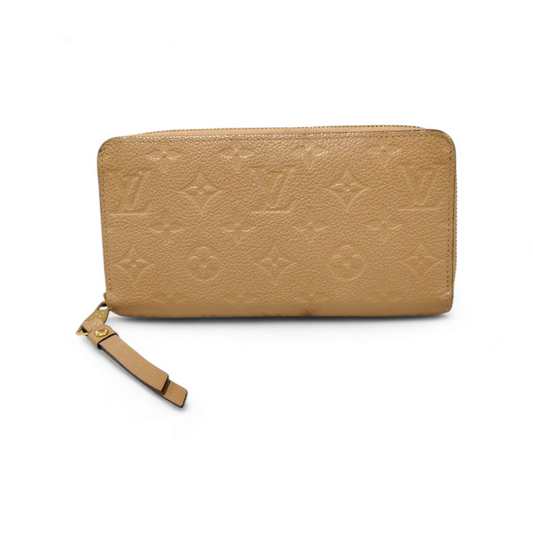 LOUIS VUITTON Wallet Brown SP4167 M69034 Zippy *Stain* Rank B
