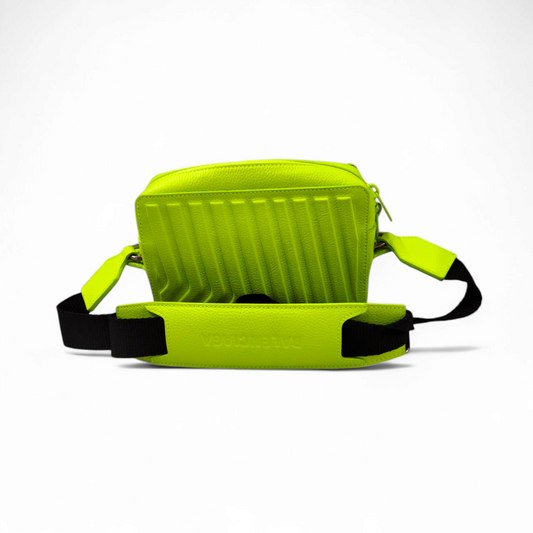 BALENCIAGA Shoulder Bag Yellowish Green *Stain* 693542 Rank AB