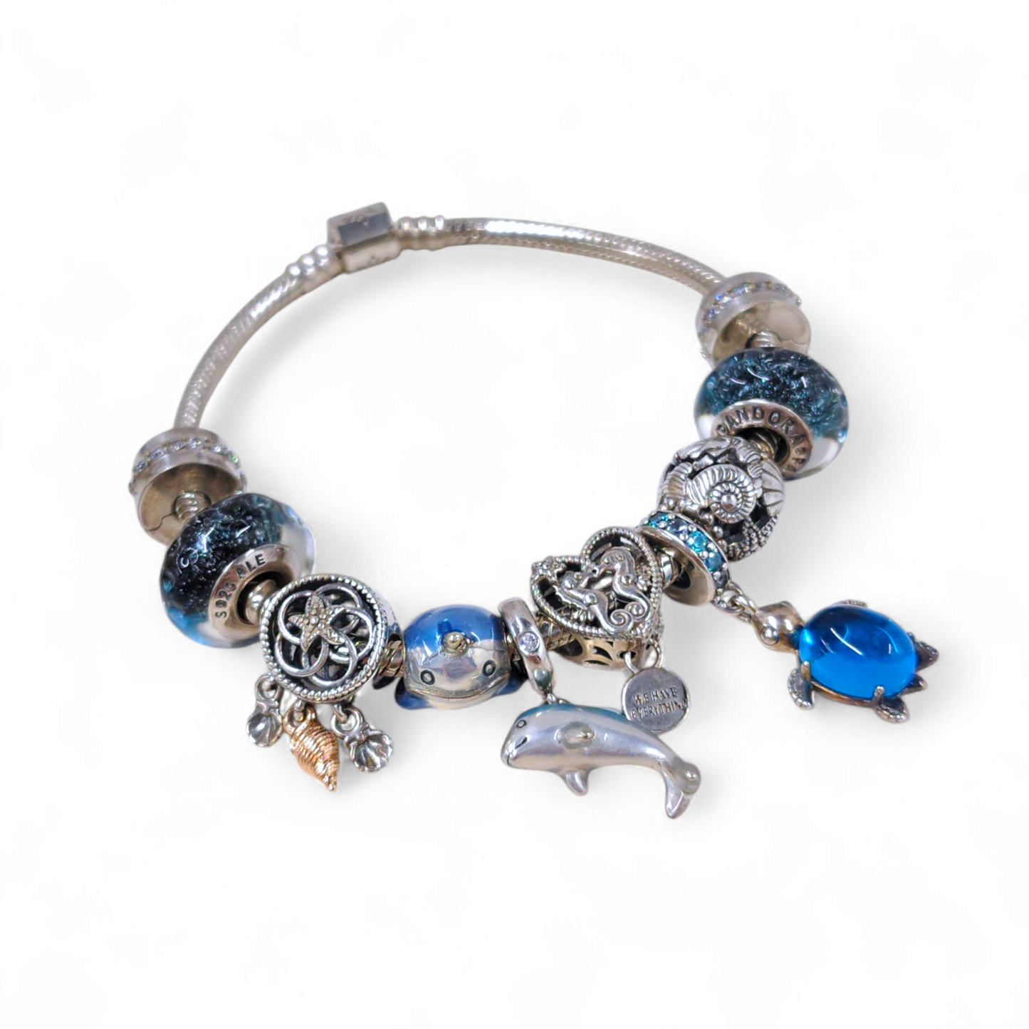 PANDORA Bracelet WITH MANY CHARM SET Rank B