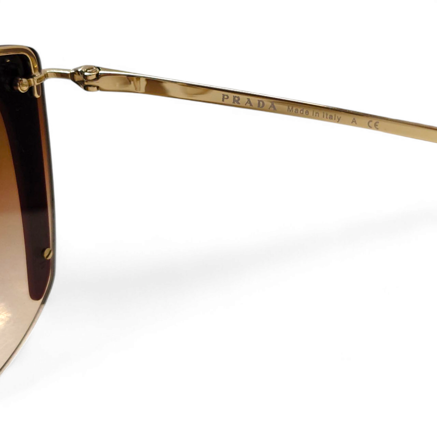 PRADA Sunglasses Red/Gold/White SPR59V Rank B