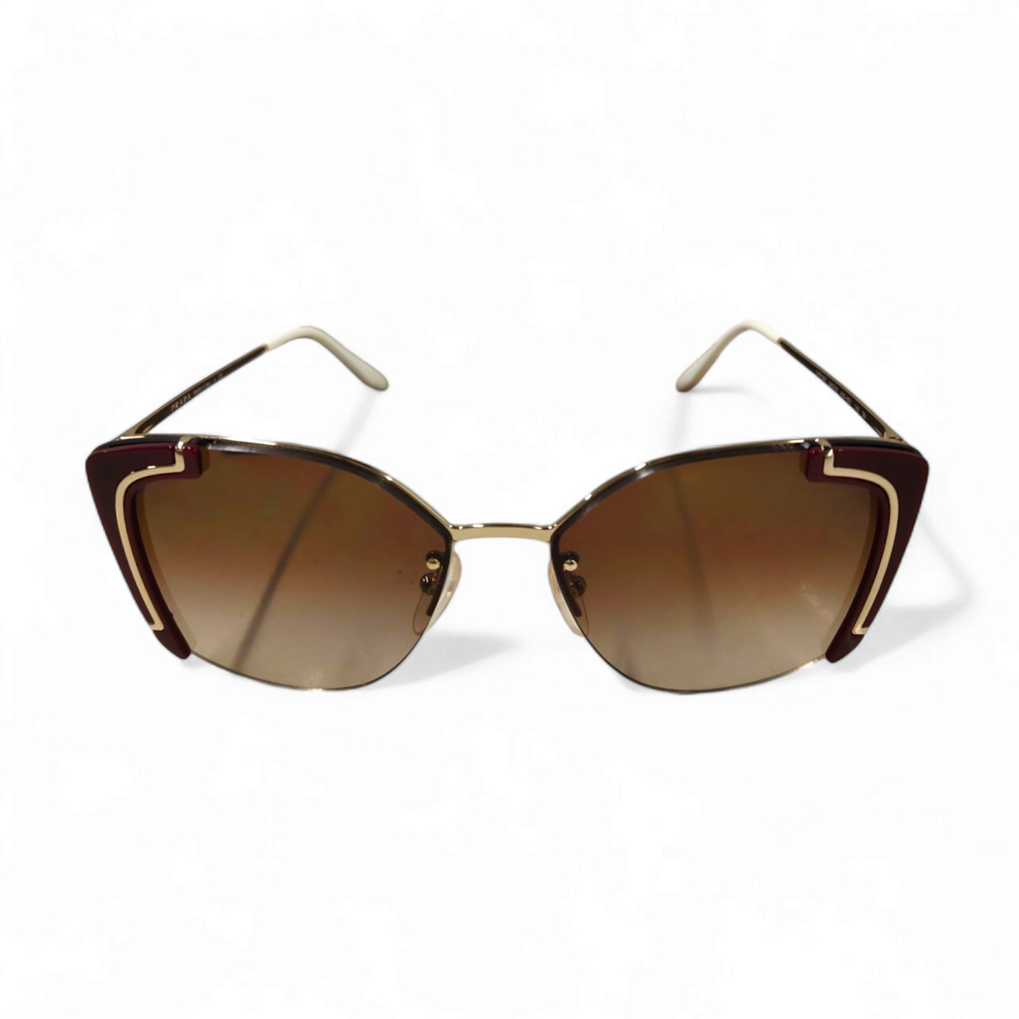 PRADA Sunglasses Red/Gold/White SPR59V Rank B