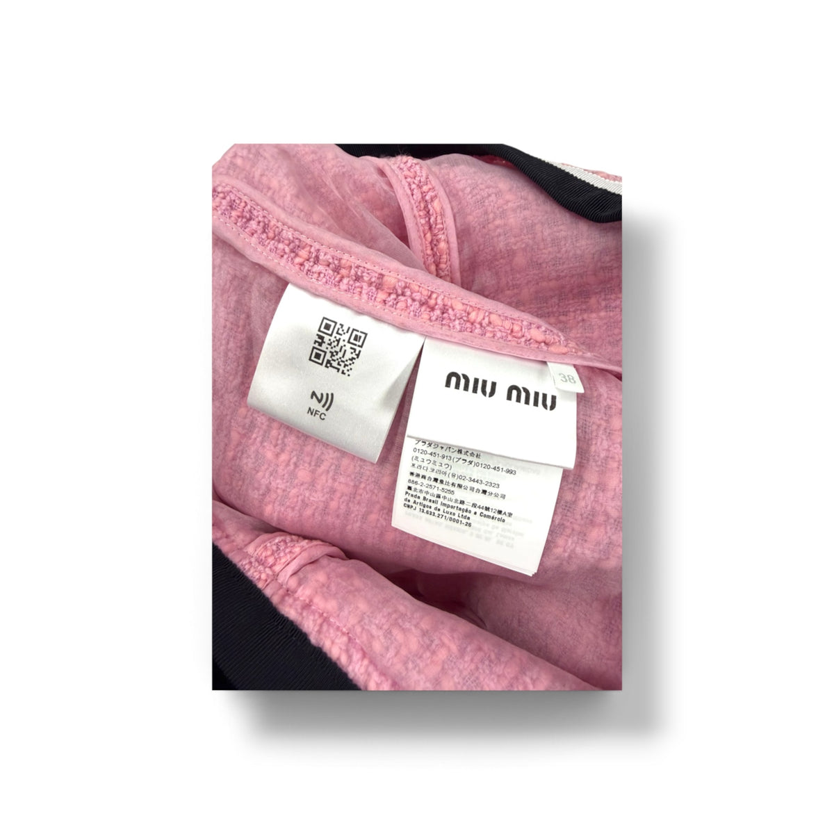 MIU MIU Jacket Size 38 Lady's Pink MH1793 11D1 *Tag Damage