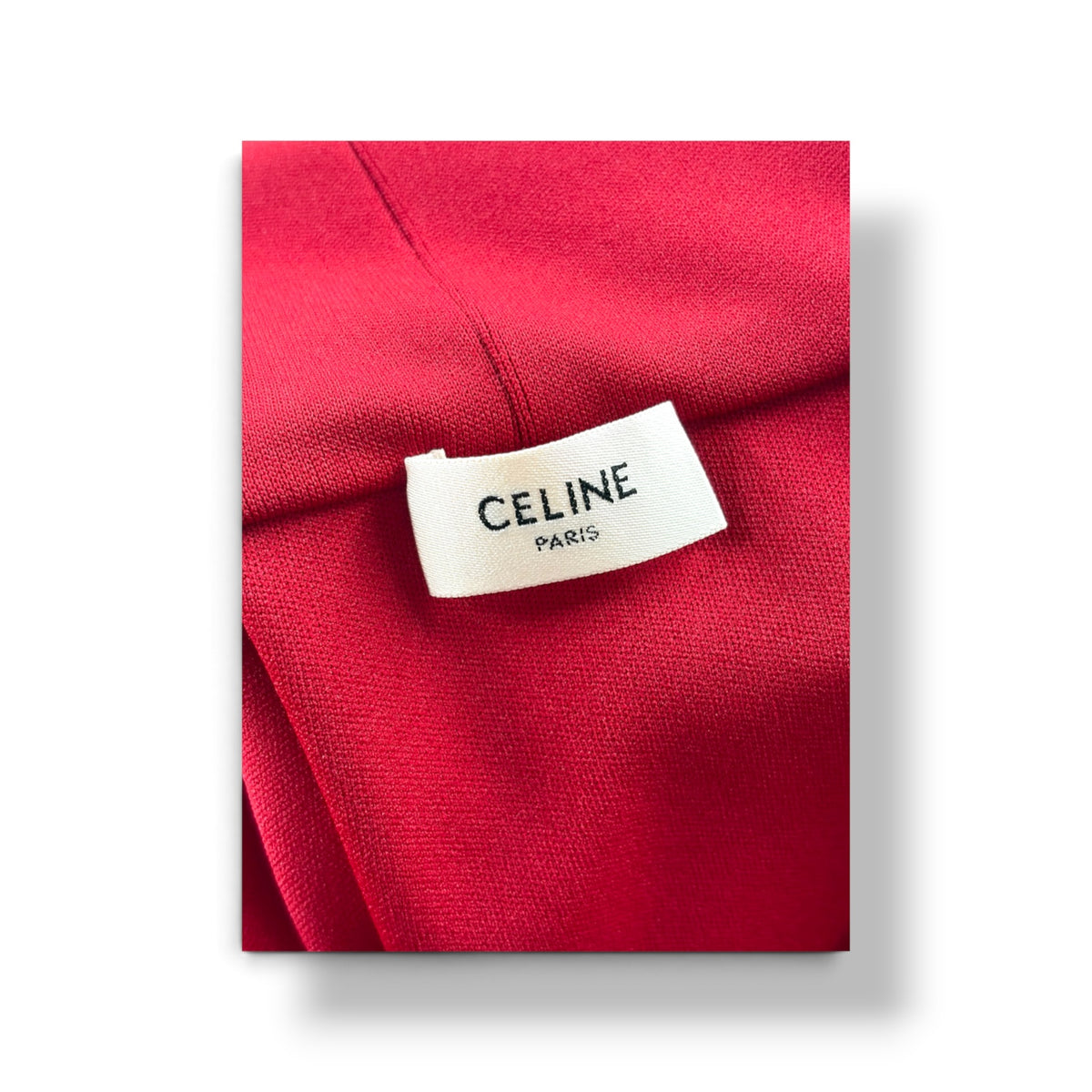CELINE Short Cinched Hoodie S Size S Lady's Red 2Y7791210