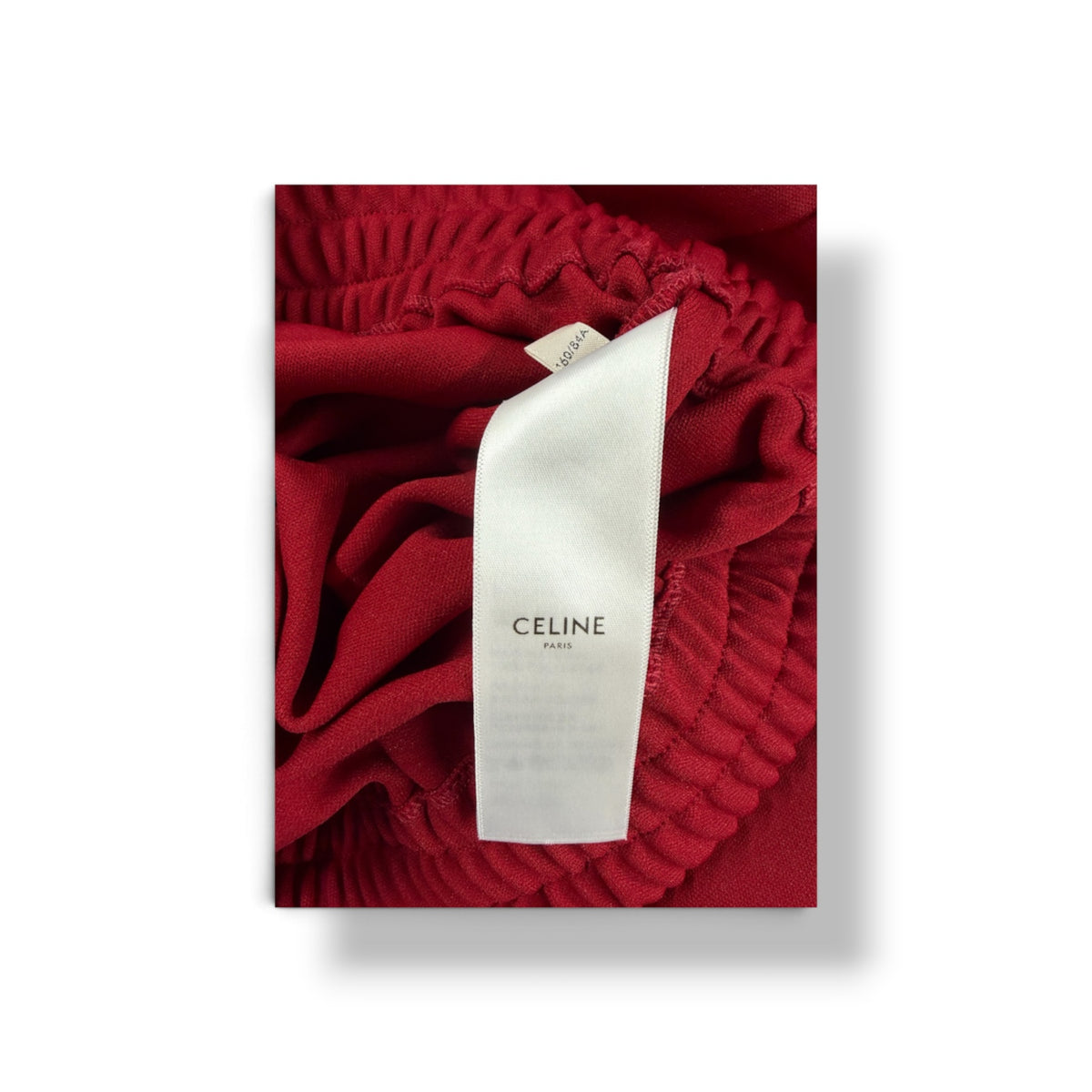 CELINE Short Cinched Hoodie S Size S Lady's Red 2Y7791210