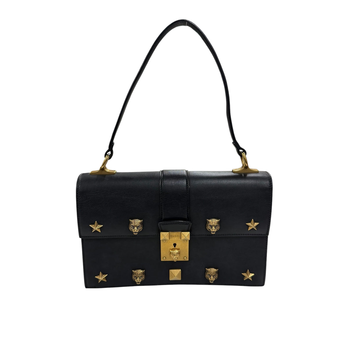 GUCCI Shoulder Bag Black/Gold 421997