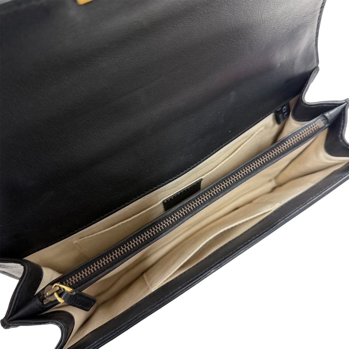 GUCCI Shoulder Bag Black/Gold 421997