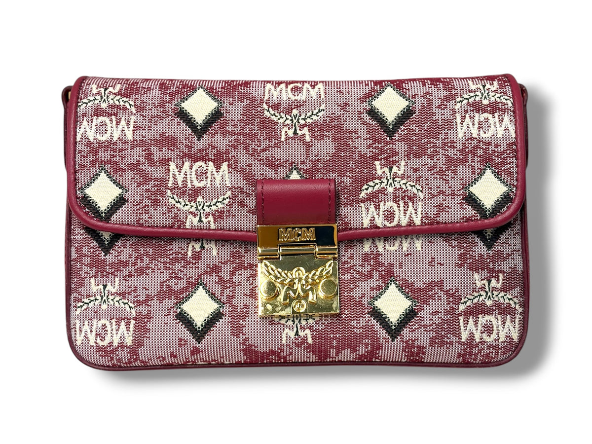 MCM BODY BAG MWRBATQ04RE001 RANK(A) ROSE VINTAGE JACQUARD MONOGRAM