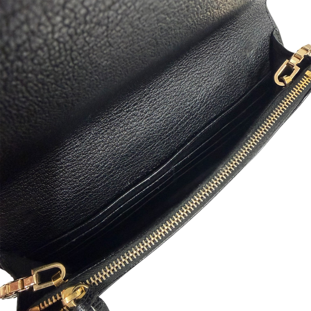 BALENCIAGA Chain Wallet Black 444169