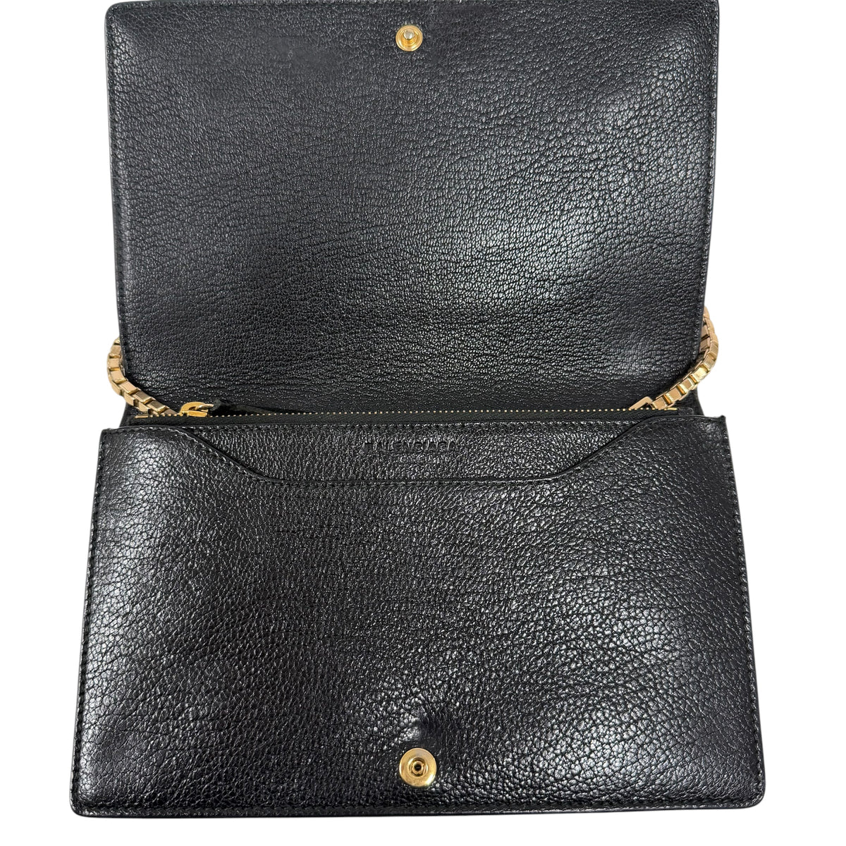 BALENCIAGA Chain Wallet Black 444169