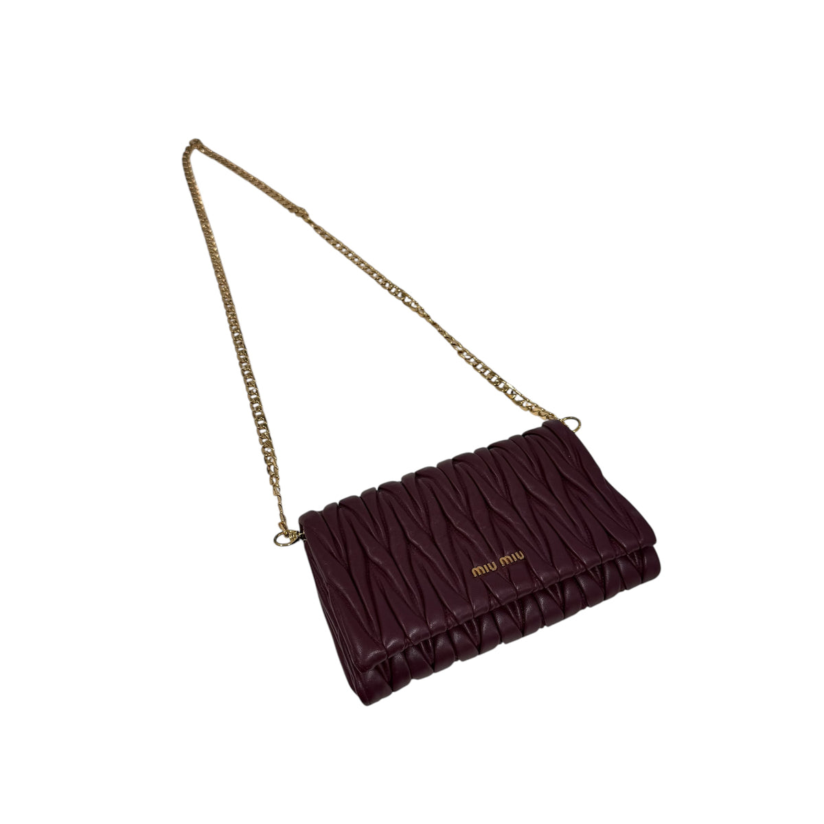 MIU MIU Shoulder Bag Matelasse Purple