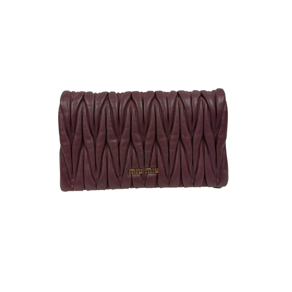 MIU MIU Shoulder Bag Matelasse Purple