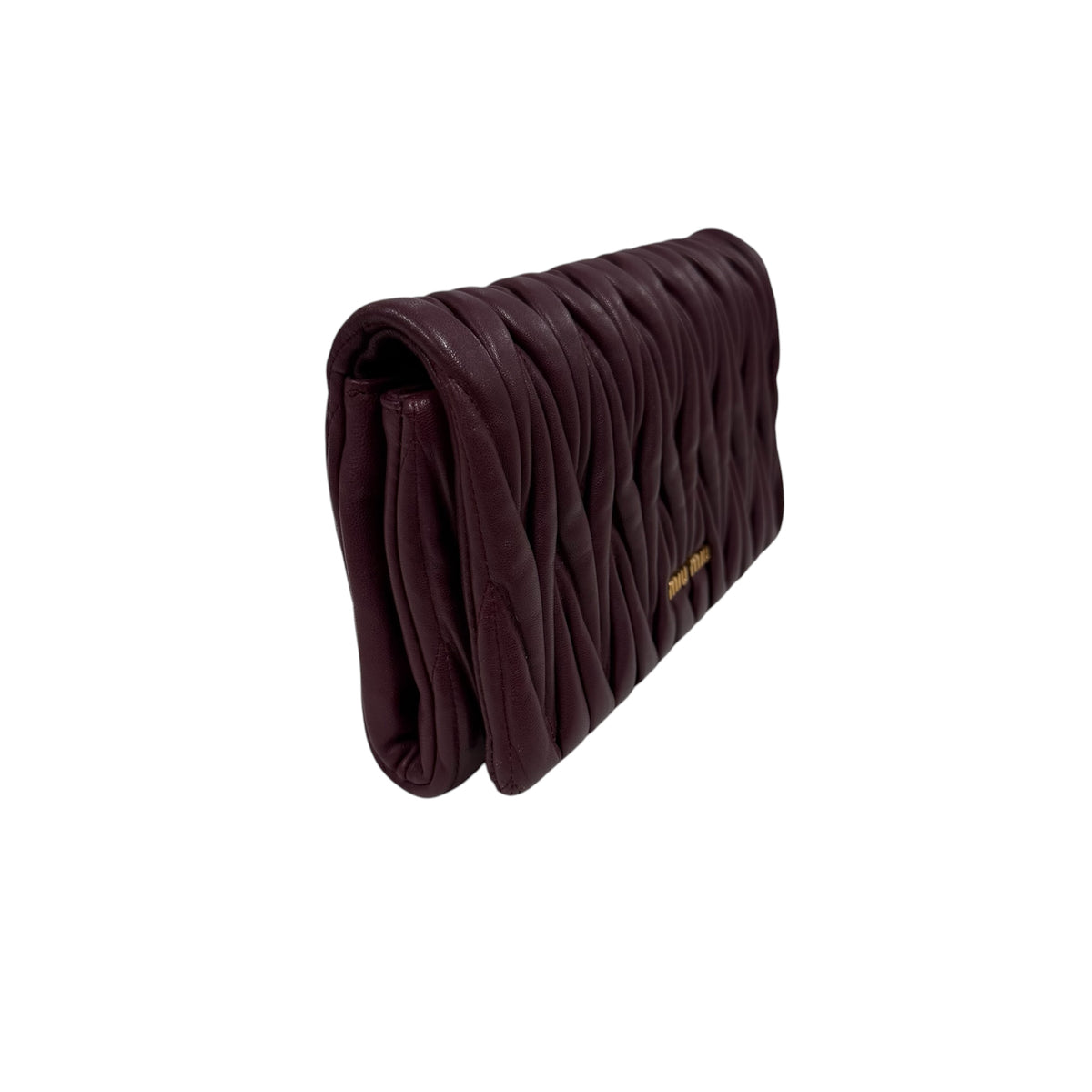 MIU MIU Shoulder Bag Matelasse Purple