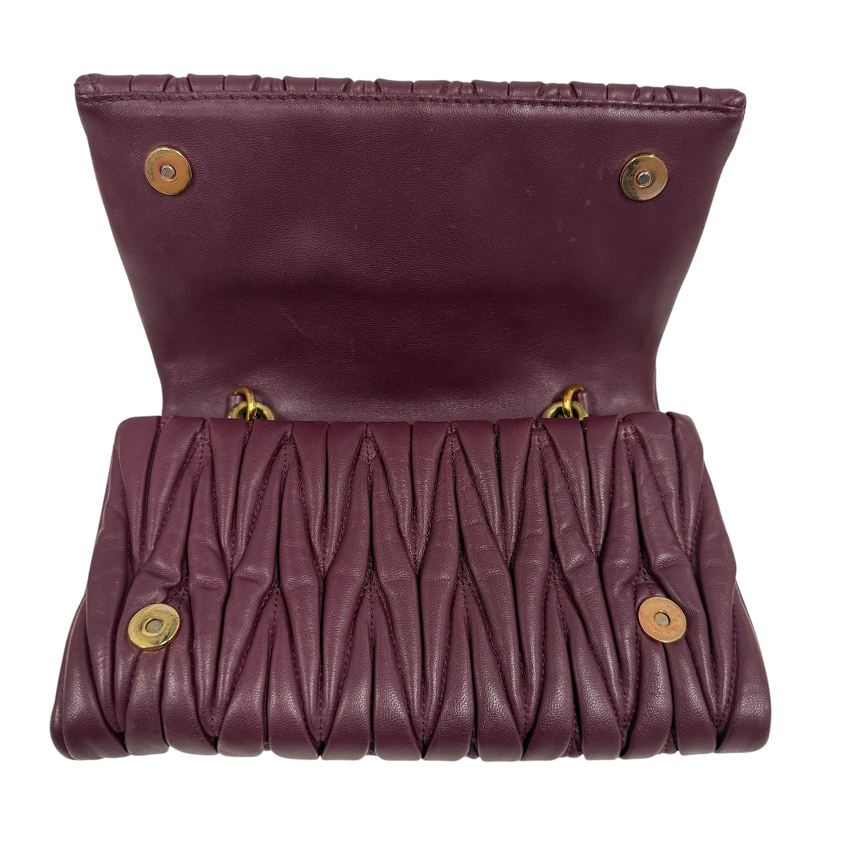 MIU MIU Shoulder Bag Matelasse Purple