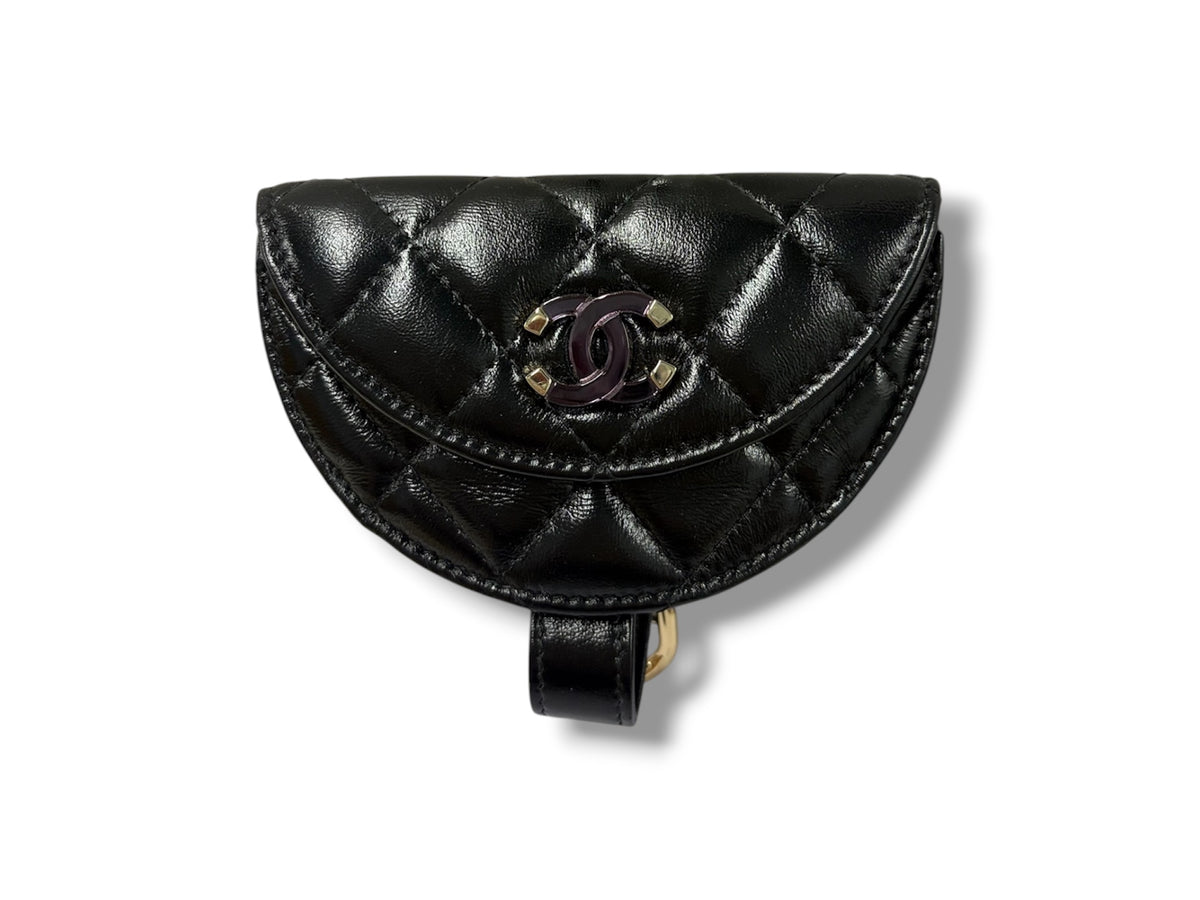 CHANEL COIN CASE RANK(A) BLACK 29854665 *HAVE GUARUNTEE