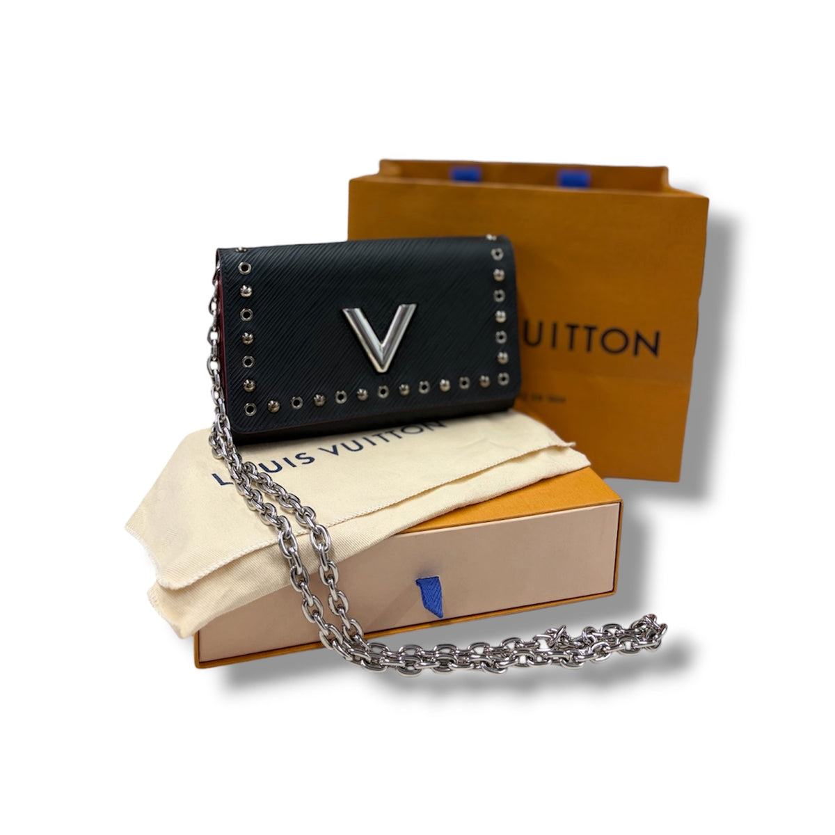 LOUIS VUITTON SHOULDER BAG EPI M62306 RANK(B) BLACK/SILVER/RED SCRATCH/DISCOLOR SP0158