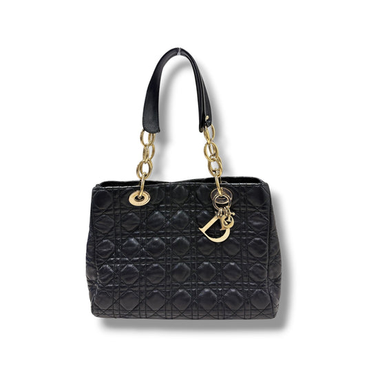 CHRISTIAN DIOR Tote Bag Dior Soft Lady  Rank(B) Black Scratch 26-MA-0171