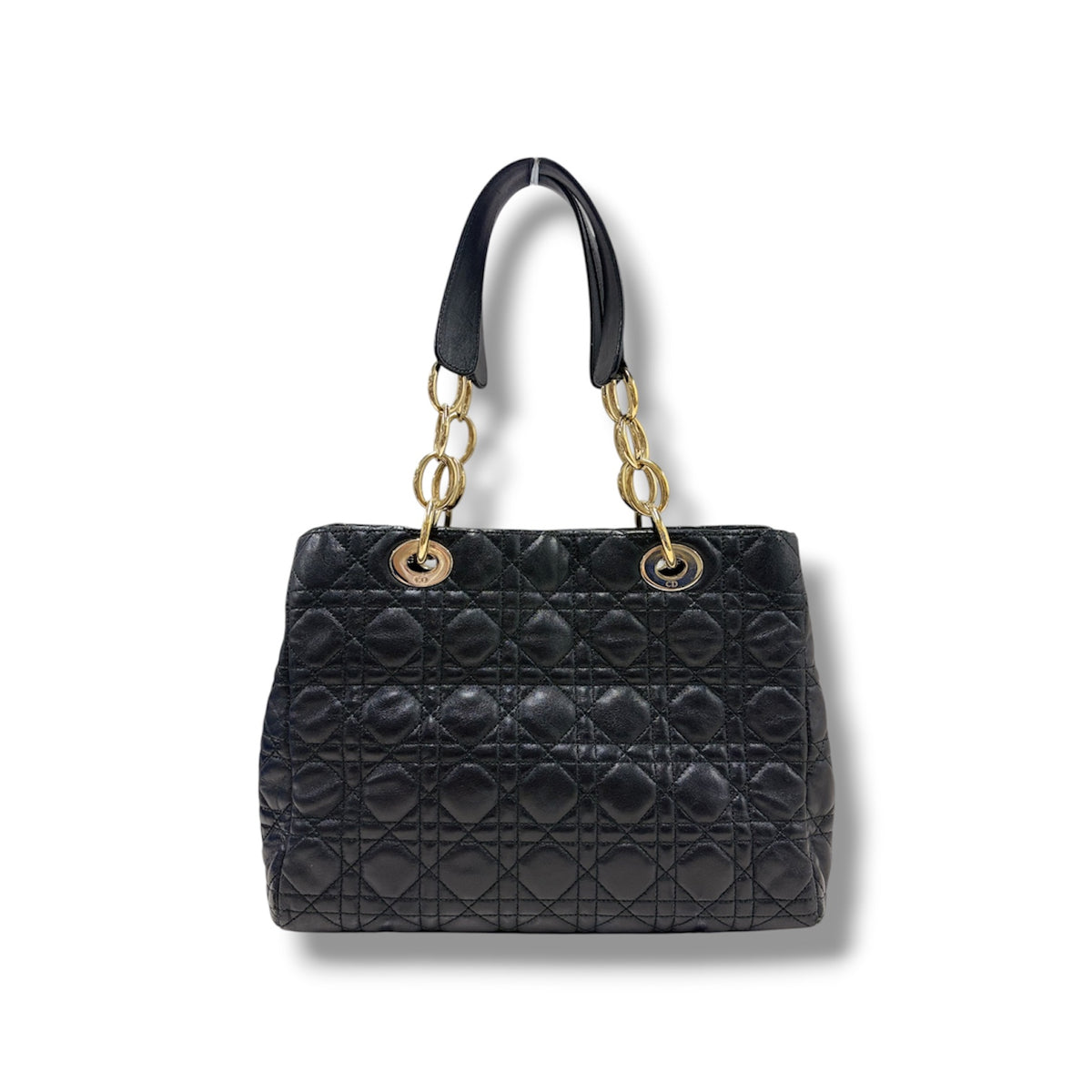 CHRISTIAN DIOR Tote Bag Dior Soft Lady  Rank(B) Black Scratch 26-MA-0171