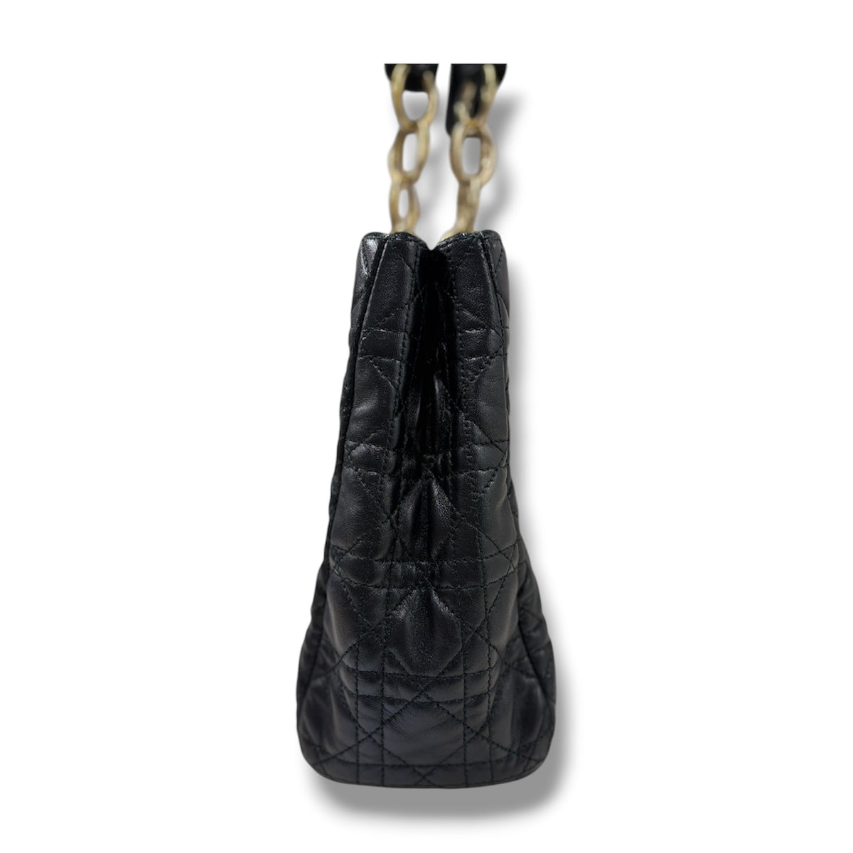 CHRISTIAN DIOR Tote Bag Dior Soft Lady  Rank(B) Black Scratch 26-MA-0171