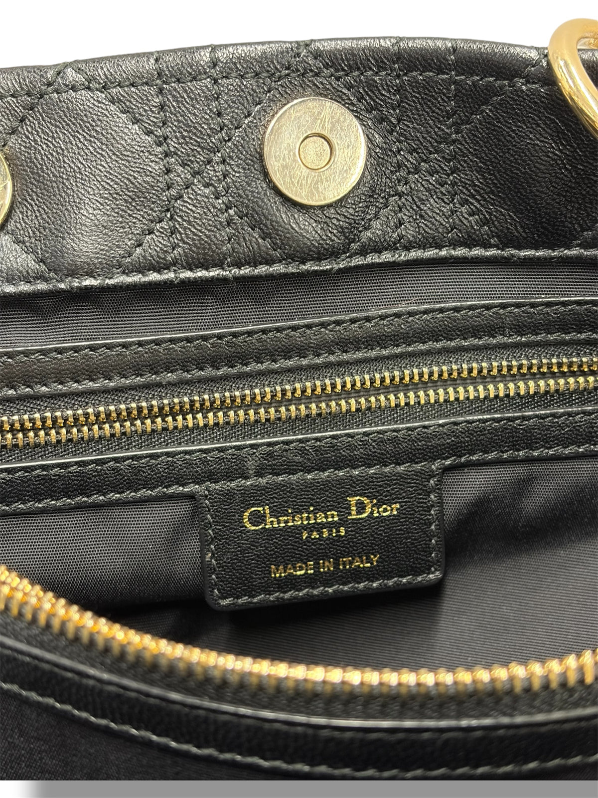 CHRISTIAN DIOR Tote Bag Dior Soft Lady  Rank(B) Black Scratch 26-MA-0171