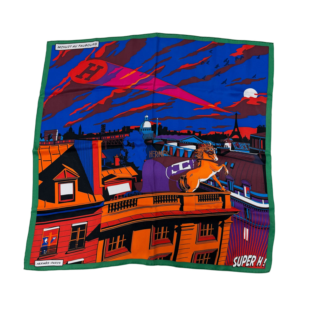 HERMES Scarf Multi Color Minuit au Faubourg Carre 70