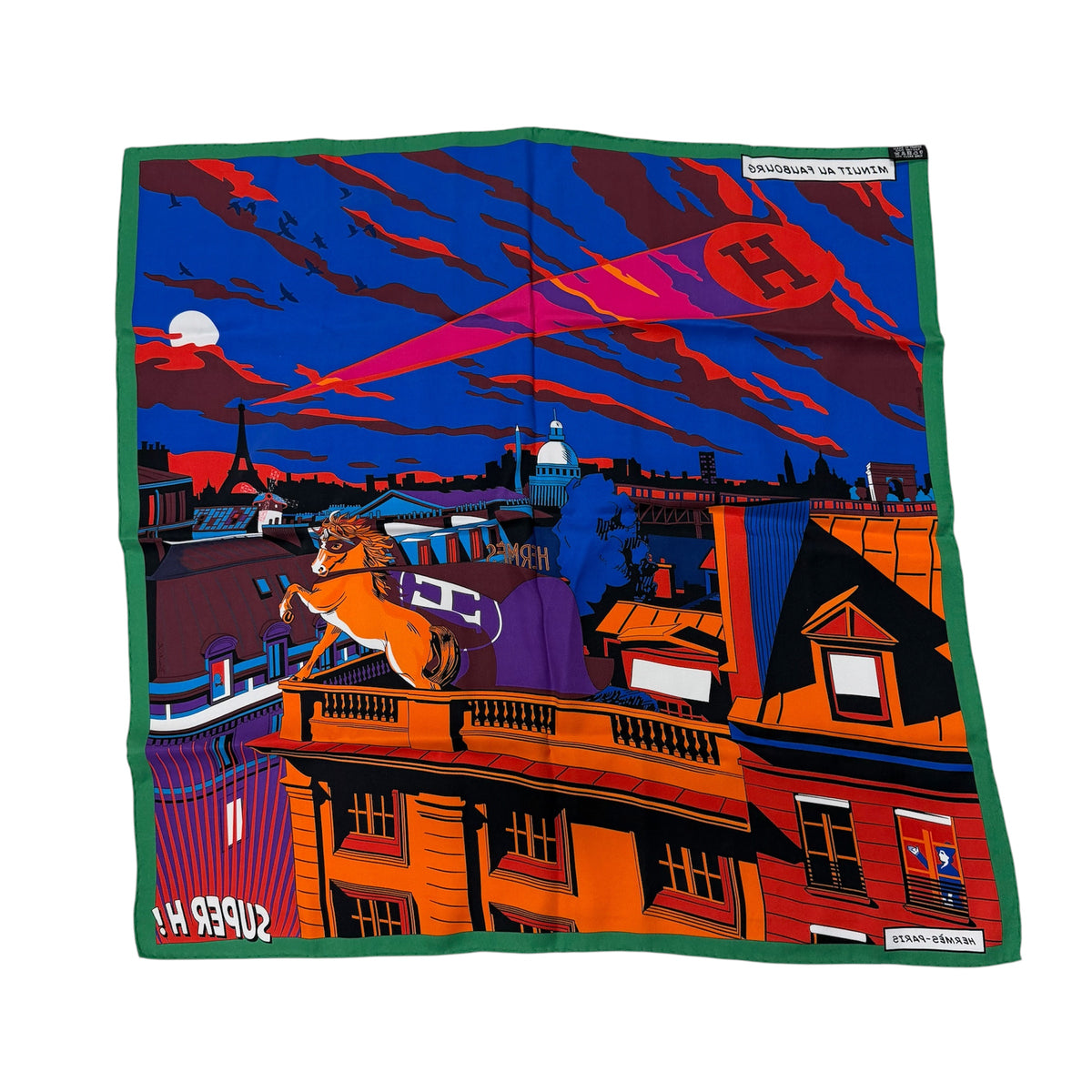 HERMES Scarf Multi Color Minuit au Faubourg Carre 70