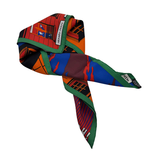 HERMES Scarf Multi Color Minuit au Faubourg Carre 70