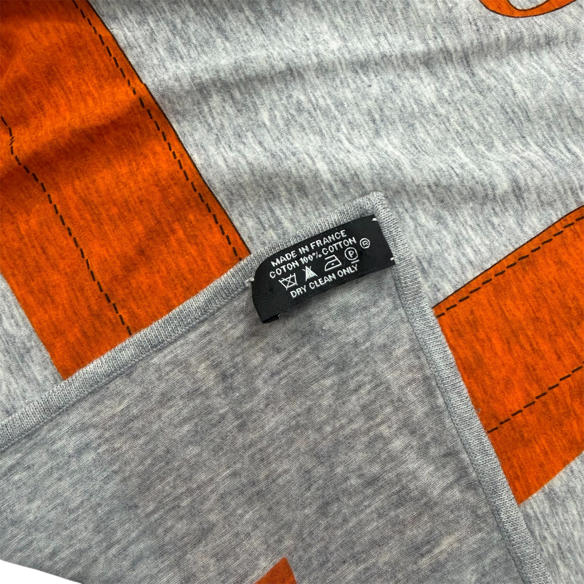 HERMES Scarf Monsieur et Madame Gray/Orange