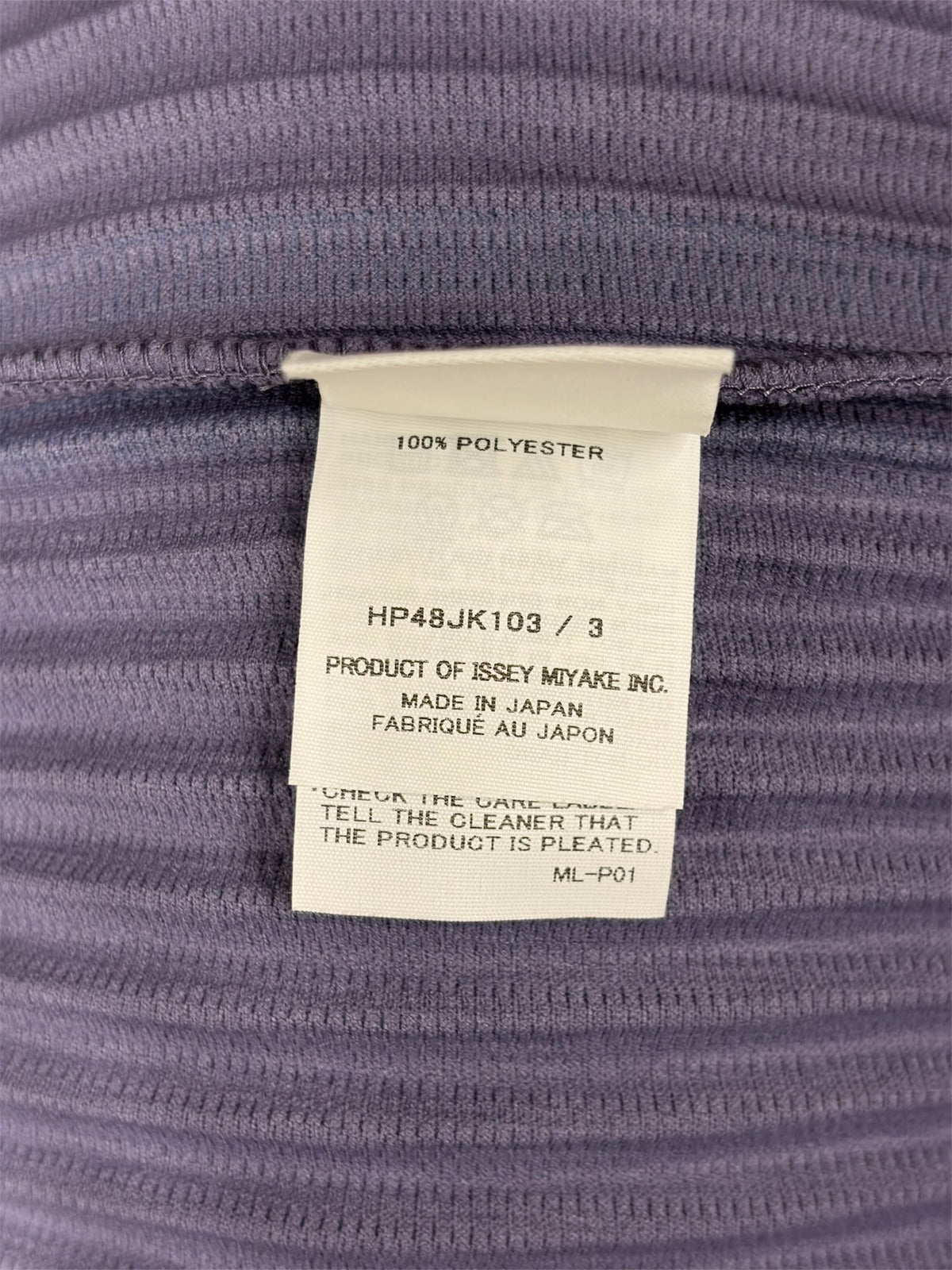 HOMME PLISSE ISSEY MIYAKE T-shirt SIZE unknown Mens Purple Rank (B) HP48JK103/3