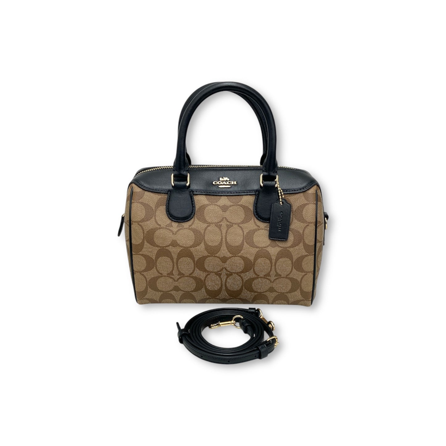 COACH Shoulder Bag F32203 Brown Rank B