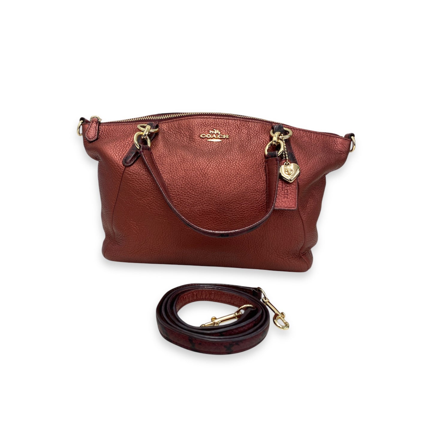 COACH 2WAY Bag F55514 Red Wine Rank B